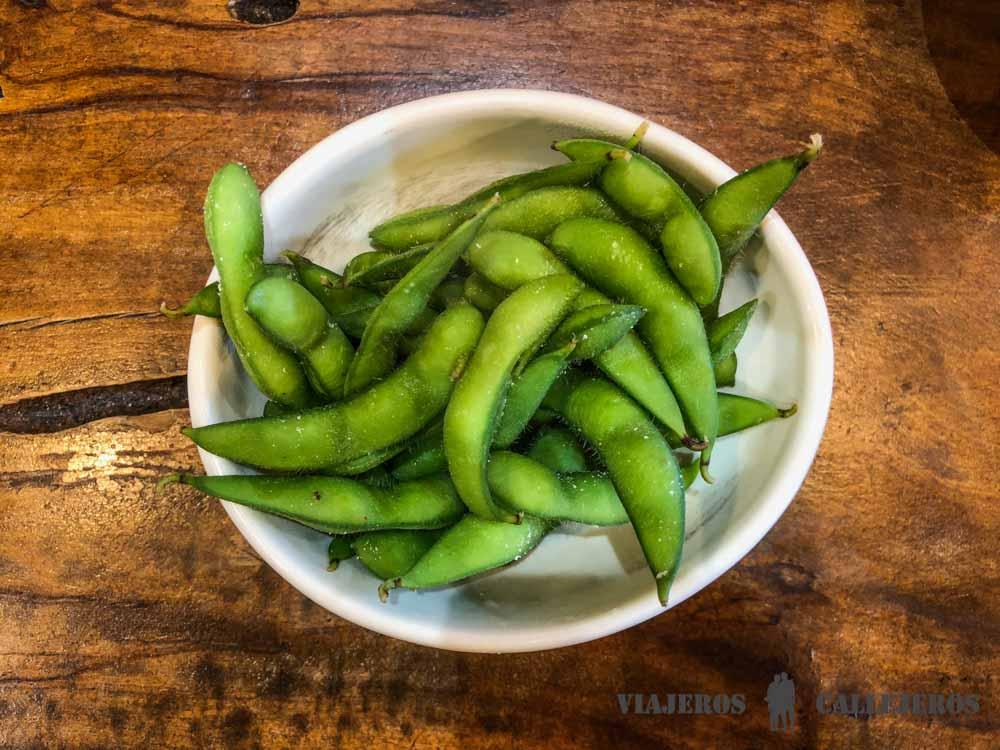 Edamame. Comida japonesa